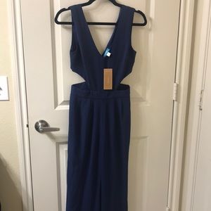 navy blue jumpsuit